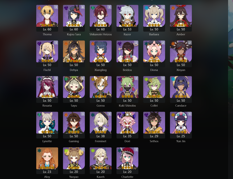 [Eu] AR58 - Xiao,Zhongli,Yelan,Wanderer,Cyno,Diluc,Wriothesley,Arlecchino,Qiqi,Tighnari,Dehya,Keqing(C1)[Dead:g]