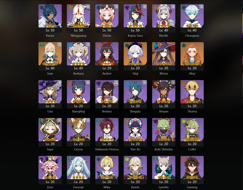 [Asia] AR55 - Ayaka,Kazuha,Tartaglia,Zhongli,Clorinde,Hu Tao,Qiqi,Mona,Jean(C1)