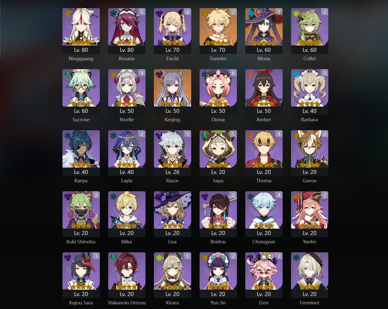 [America] AR56 - Hu Tao, Raiden Shogun, Wriothesley, Yoimiya, Yelan, Lyney, Ayato, Keqing, Mona(C1), Tighnari(C2)