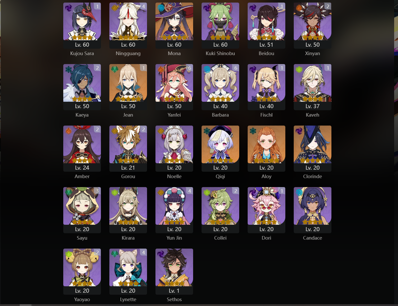 [Asia] AR58 - Wriothesley,Neuvillette,Shenhe,Xiao,Kazuha,Ayaka,Zhongli,Tartaglia,Hu Tao,Wanderer,Cyno,Mona,Qiqi,Clorinde,Jean(C1)