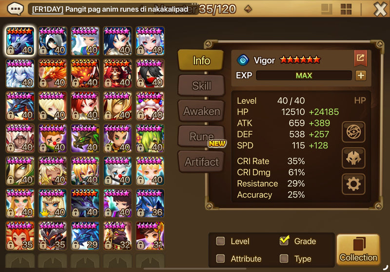 [Asia] Midgame | Isis, Woonsa + 2600 scrolls, 11k crystals