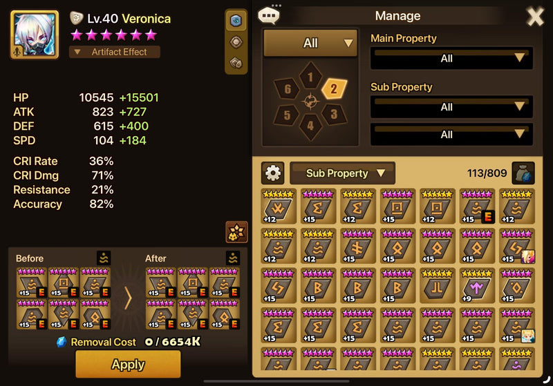 [EU] Midgame | Veronica, Narsha +24nat. Bonus: 2800 scrolls, 17k crystals