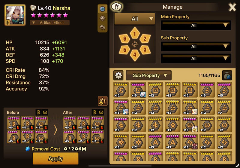 [EU] Midgame | Veronica, Narsha +24nat. Bonus: 2800 scrolls, 17k crystals